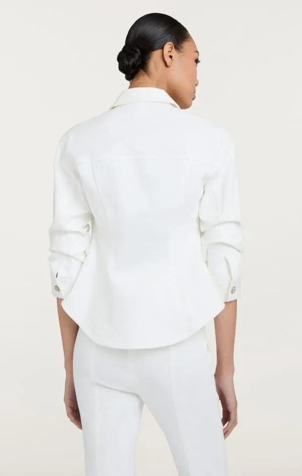 Cinq Sept Denim Scrunched Canyon Jacket White Women Denim
