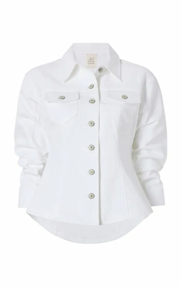 Cinq Sept Denim Scrunched Canyon Jacket White Women Denim
