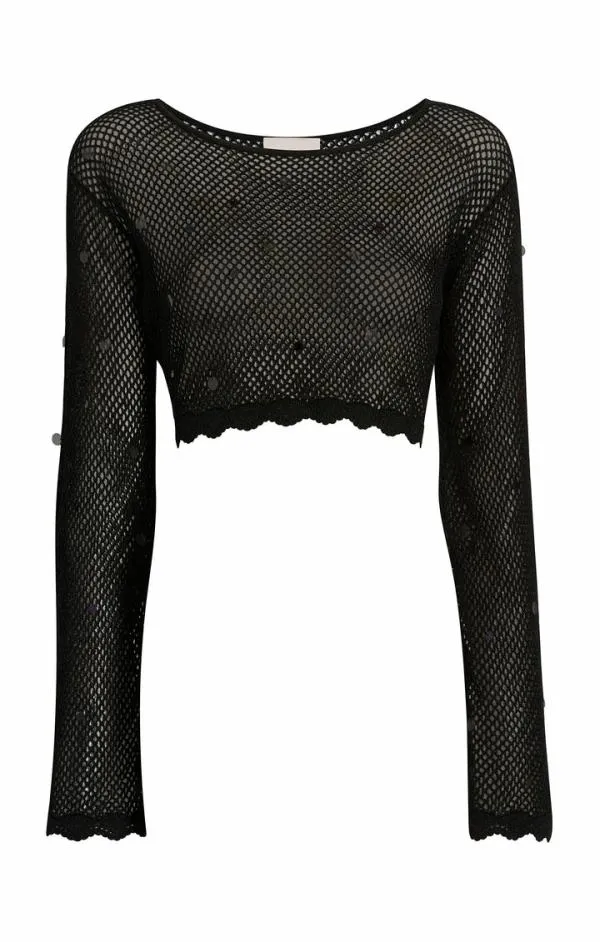 Cinq Sept Haven Top Black Women Long Sleeve Tops
