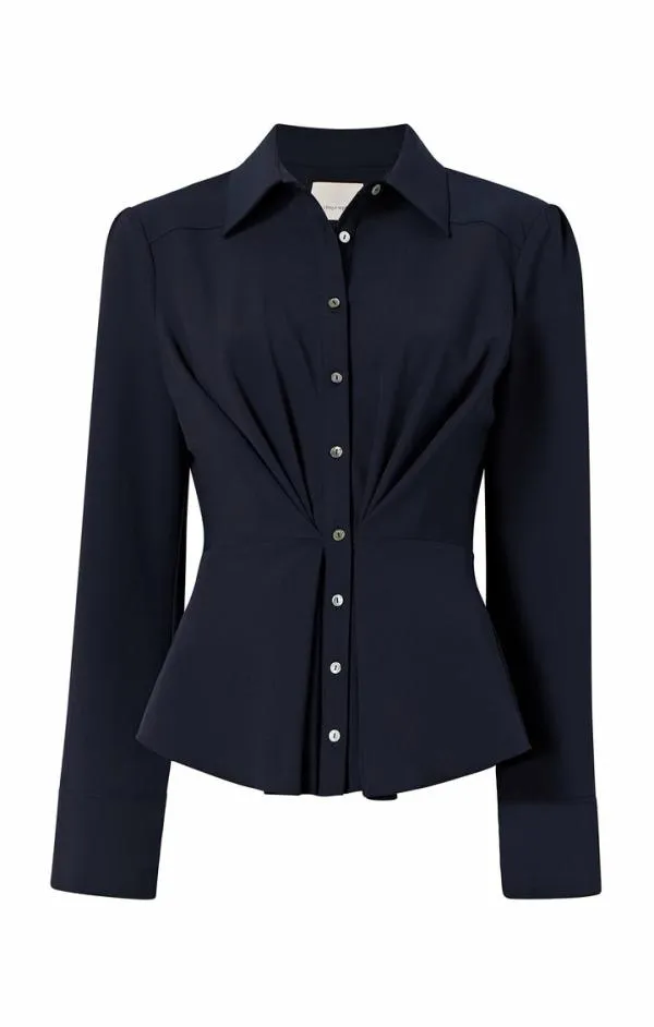 Cinq Sept Isabelle Top Navy Women Long Sleeve Tops