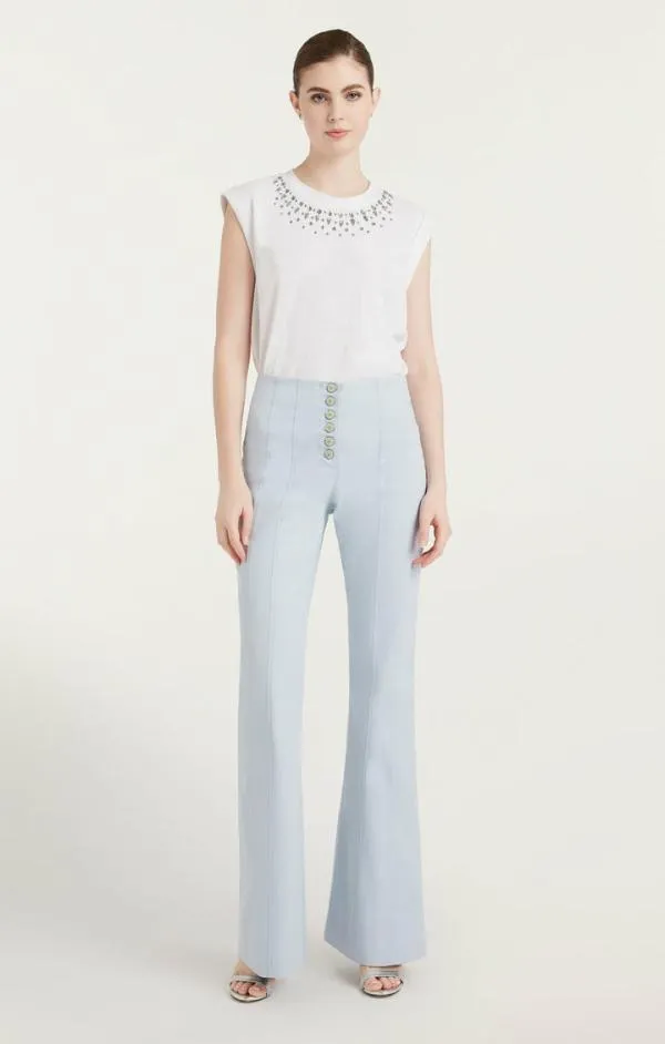 Cinq Sept Mixed Rhinestone Bella Tee White Multi Women Tees