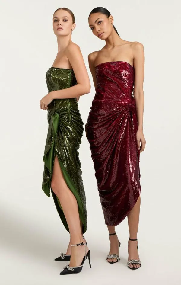 Cinq Sept Shea Dress Oxblood Women Midi