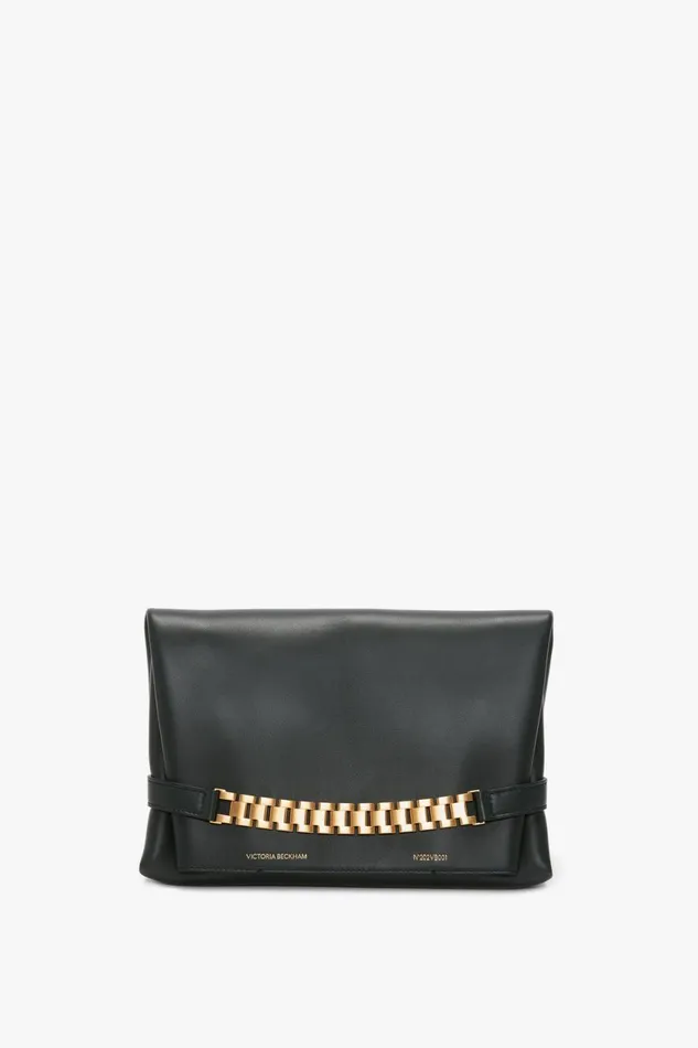 Clutches Women Victoria Beckham Chain Pouch In Black Leather Clutch Victoria Beckham UK