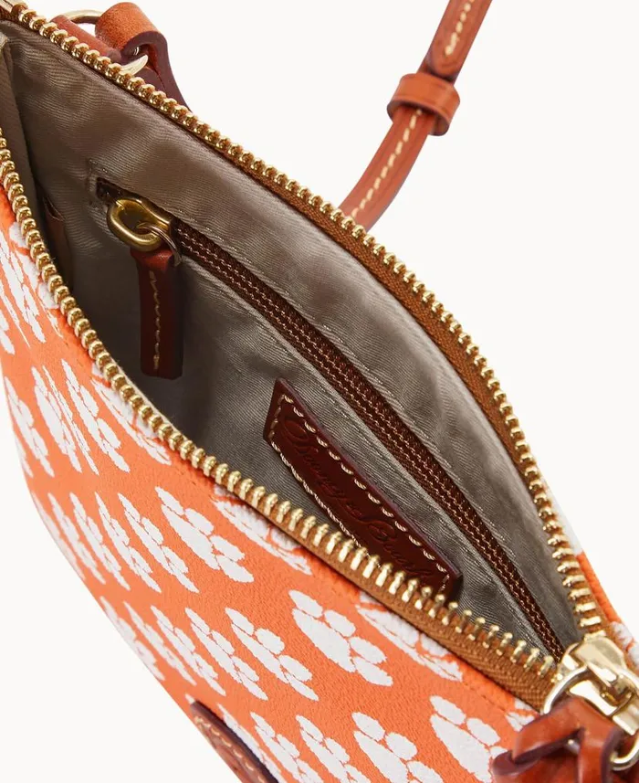 Collegiate Clemson University North South Top Zip Crossbody Clemson Woman Dooney and Bourke Crossbodies Collegiate Clemson University North South Top Zip Crossbody Clemson Woman Dooney and Bourke Crossbodies