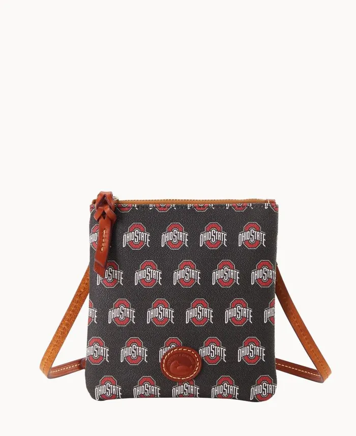 Collegiate Ohio State University Small North South Top Zip Crossbody Ohio State Woman Dooney and Bourke Crossbodies