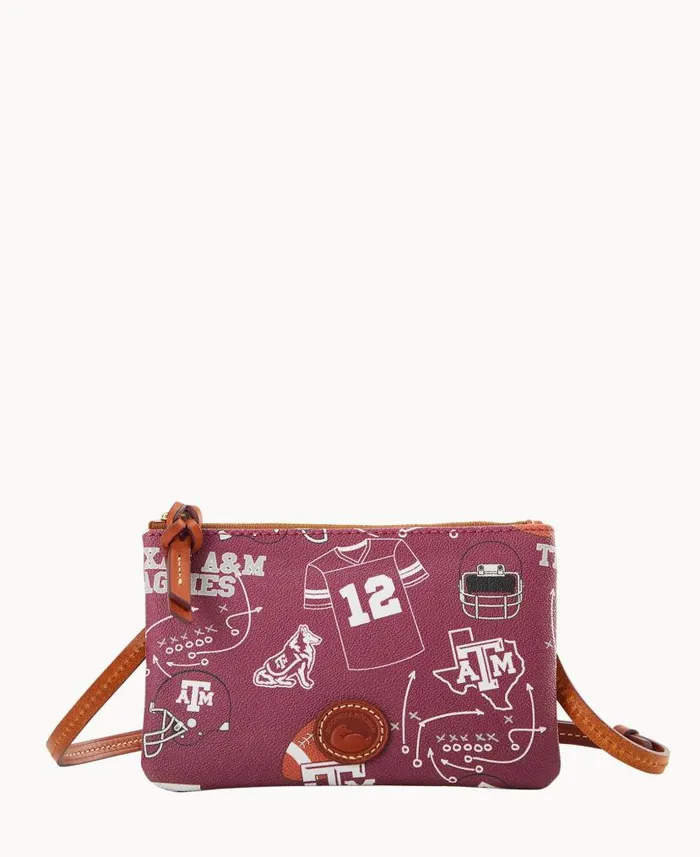 Collegiate Texas Achr38M Top Zip Crossbody Texas Aandm Woman Dooney and Bourke Crossbodies