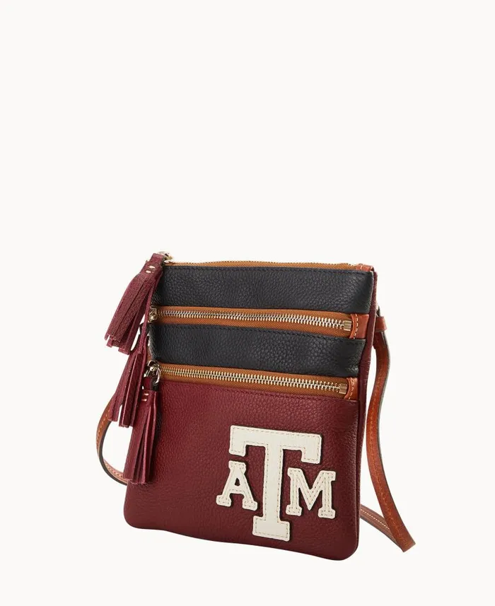Collegiate Texas Achr38M Triple Zip Crossbody Texas Aandm Woman Dooney and Bourke Crossbodies Collegiate Texas Achr38M Triple Zip Crossbody Texas Aandm Woman Dooney and Bourke Crossbodies
