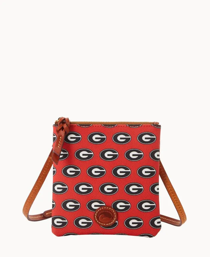 Collegiate University Of Georgia Small North South Top Zip Crossbody University Of Georgi Woman Dooney and Bourke Crossbodies