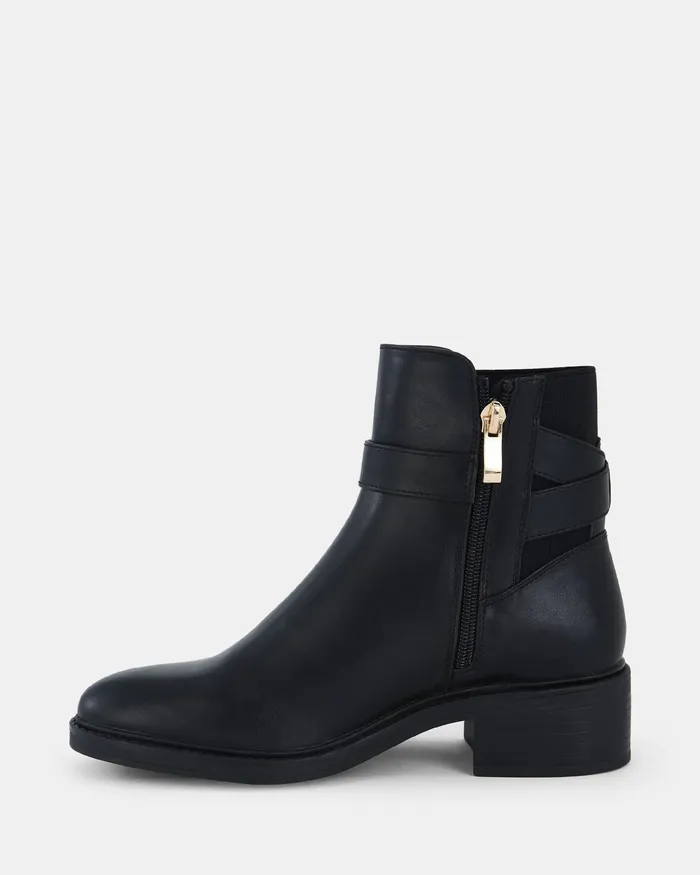 DARYA BLACK Zip Up Boots Ankle Boots NOVO Shoes Women