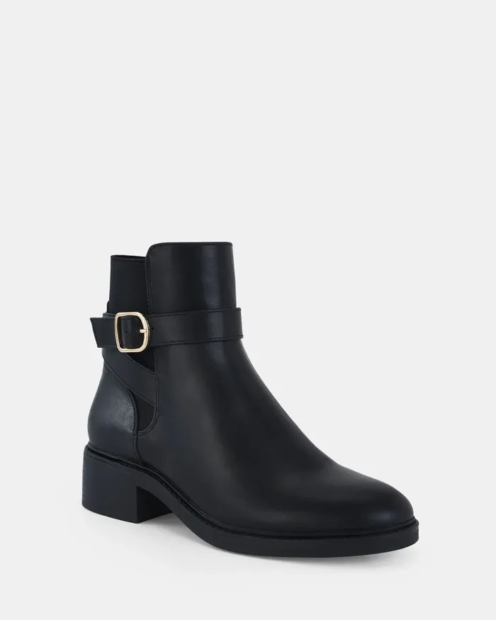 DARYA BLACK Zip Up Boots Ankle Boots NOVO Shoes Women