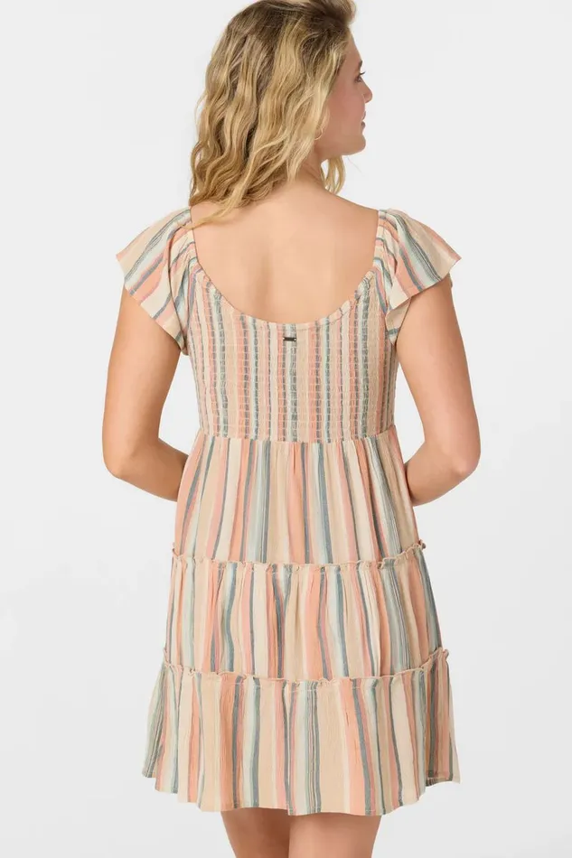 DELLA SMOCKED TIERED DRESS Multi Clr Women O039NEILL Clothing