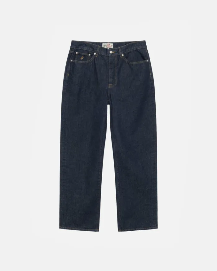 Denim MenWomen Stussy NEW CLASSIC JEAN DENIM Rinsed Indigo Denim MenWomen Stussy NEW CLASSIC JEAN DENIM Rinsed Indigo