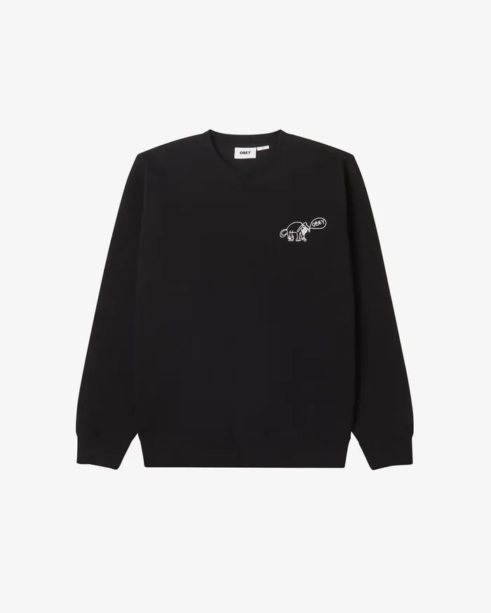 DOG DOODLE CREWNECK Black SWEATSHIRTS OBEY Clothing Men
