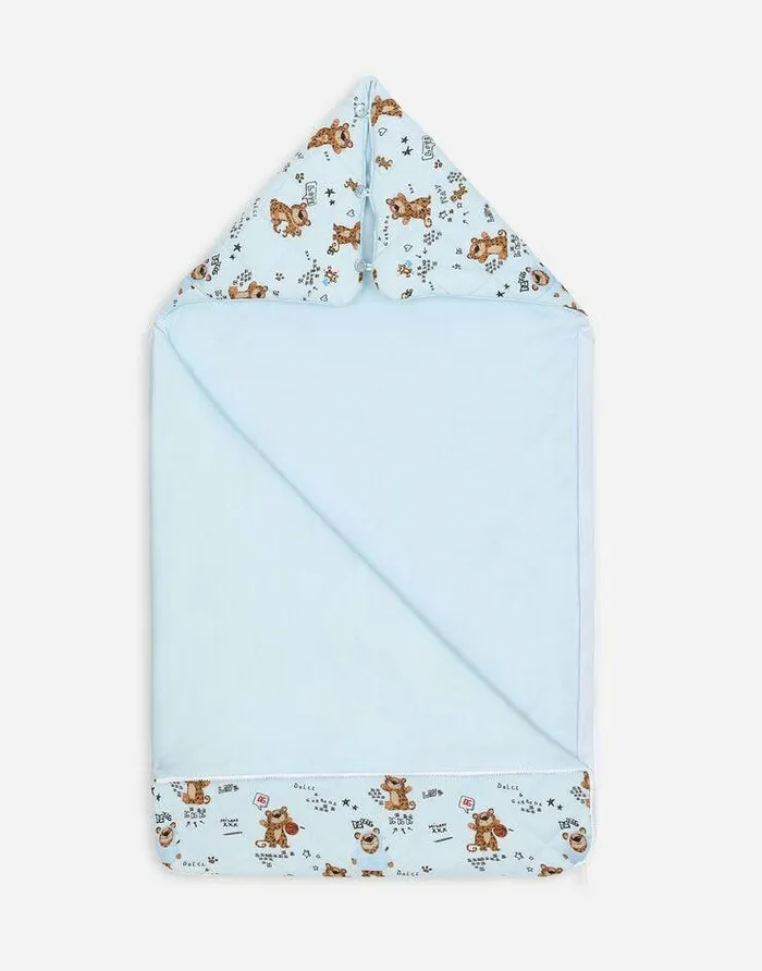 Dolce and Gabbana Accessories And Baby Carriers Children Baby Leopardprint Jersey Sleep Sack Azure Dolce and Gabbana Accessories And Baby Carriers Children Baby Leopardprint Jersey Sleep Sack Azure