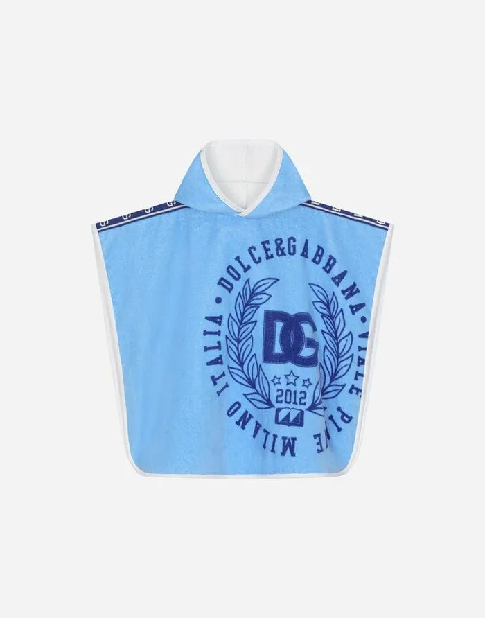Dolce and Gabbana Accessories And Baby Carriers Children Terrycloth Bathrobe With DG Laurel Logo Multicolor Dolce and Gabbana Accessories And Baby Carriers Children Terrycloth Bathrobe With DG Laurel Logo Multicolor