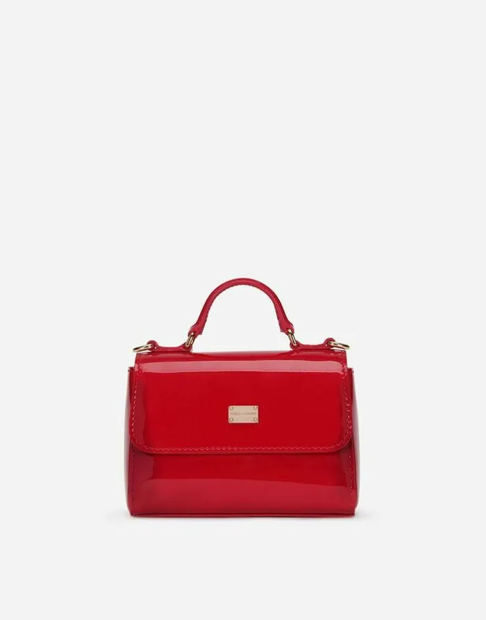 Dolce and Gabbana Accessories Children Patent Leather Handbag Red