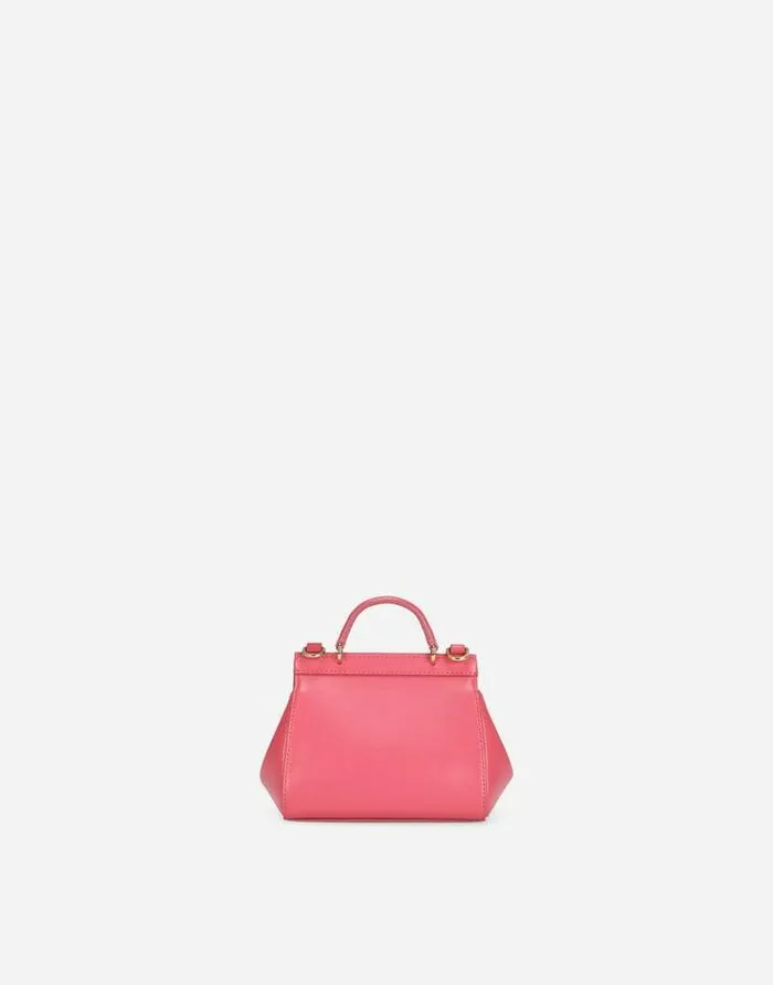 Dolce and Gabbana Accessories Children Sicily Mini Bag In Plain Calfskin Fuchsia Dolce and Gabbana Accessories Children Sicily Mini Bag In Plain Calfskin Fuchsia