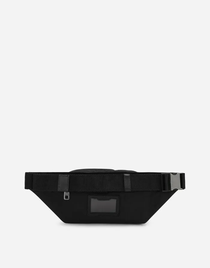 Dolce and Gabbana Backpacks And Fanny Packs Men Small Nylon Belt Bag With Rubberized Logo Black Dolce and Gabbana Backpacks And Fanny Packs Men Small Nylon Belt Bag With Rubberized Logo Black