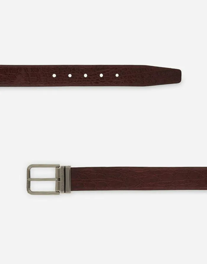 Dolce and Gabbana Belts Men Crocodile Nappa Belt Purple Dolce and Gabbana Belts Men Crocodile Nappa Belt Purple