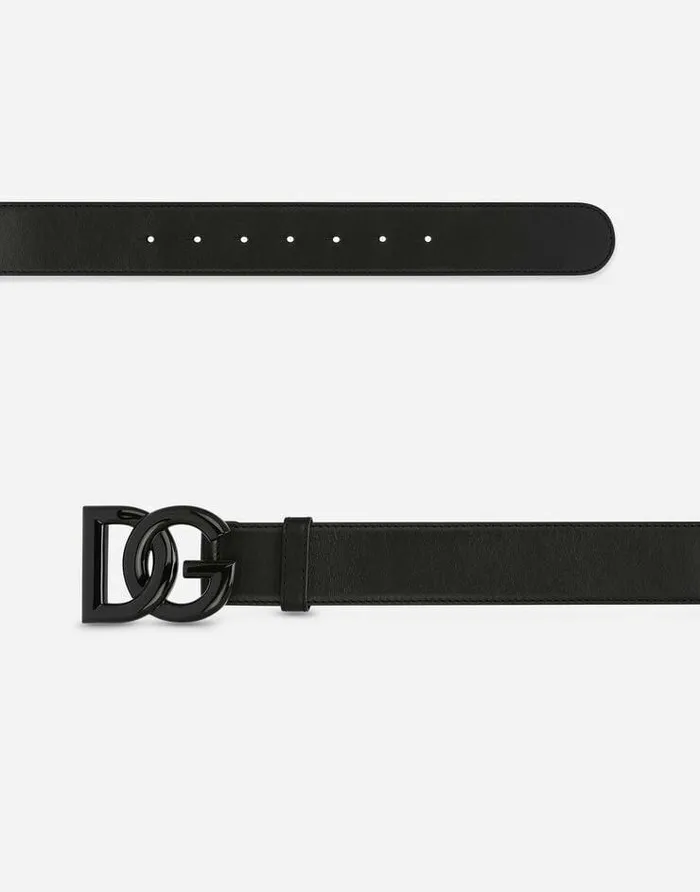 Dolce and Gabbana Belts Women Leather DG Logo Belt Black Dolce and Gabbana Belts Women Leather DG Logo Belt Black