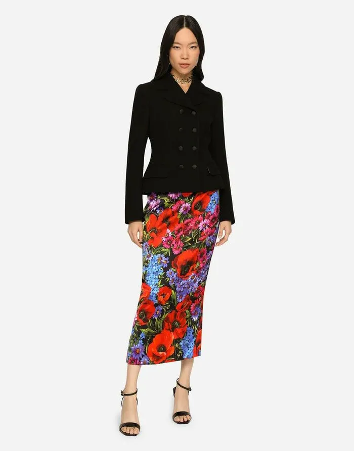 Dolce and Gabbana Blazers Women Doublebreasted Virgin Wool Jacket Black Dolce and Gabbana Blazers Women Doublebreasted Virgin Wool Jacket Black
