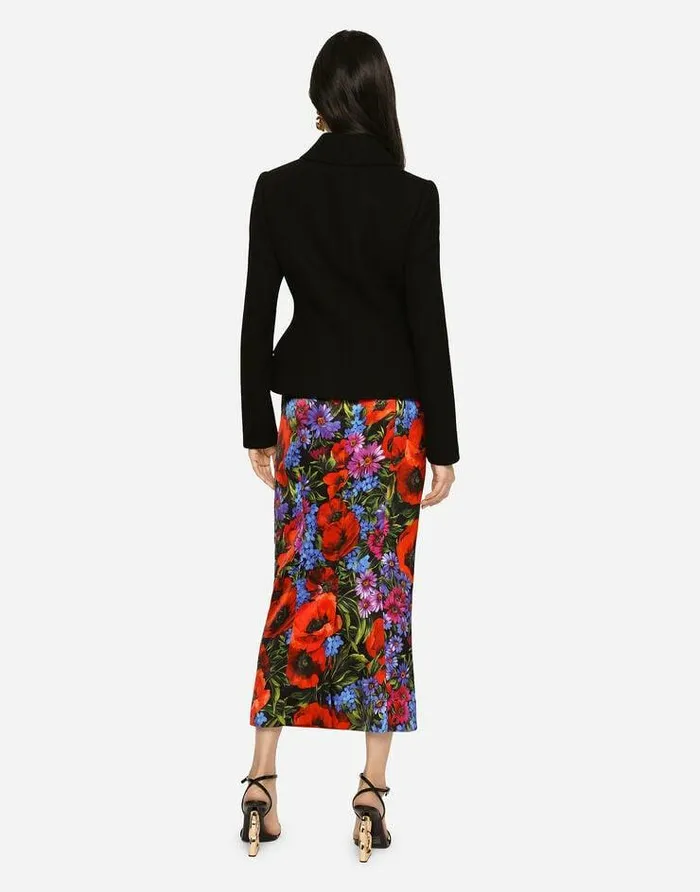 Dolce and Gabbana Blazers Women Doublebreasted Virgin Wool Jacket Black Dolce and Gabbana Blazers Women Doublebreasted Virgin Wool Jacket Black