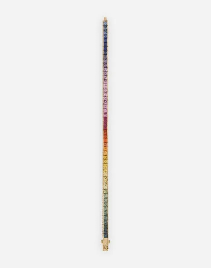 Dolce and Gabbana Bracelets Women Tennis Bracelet In Yellow Gold 18kt With Multicolor Sapphires Gold Dolce and Gabbana Bracelets Women Tennis Bracelet In Yellow Gold 18kt With Multicolor Sapphires Gold