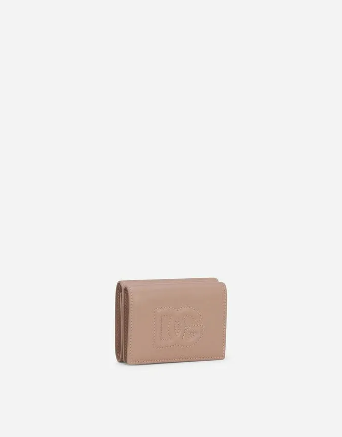 Dolce and Gabbana Clutches Mini And Micro Bags Women DG Logo French Flap Wallet Pale Pink Dolce and Gabbana Clutches Mini And Micro Bags Women DG Logo French Flap Wallet Pale Pink