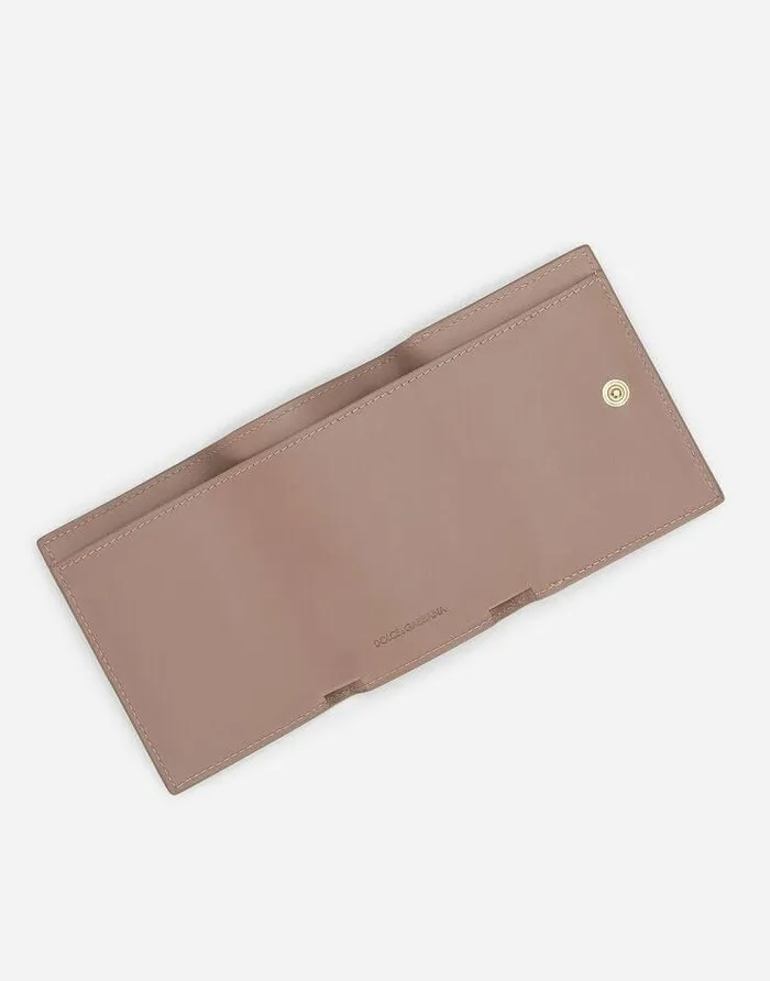 Dolce and Gabbana Clutches Mini And Micro Bags Women DG Logo French Flap Wallet Pale Pink Dolce and Gabbana Clutches Mini And Micro Bags Women DG Logo French Flap Wallet Pale Pink