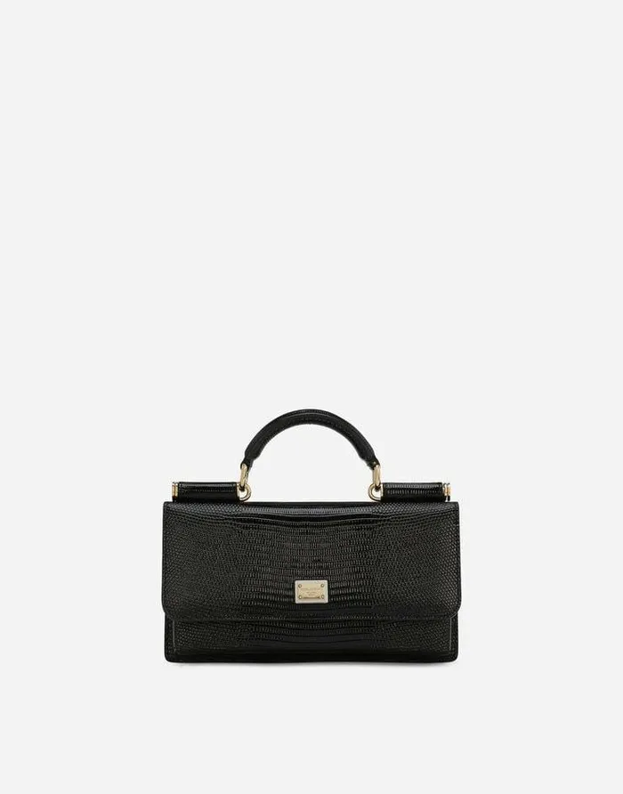 Dolce and Gabbana Clutches Mini And Micro Bags Women Iguanaprint Mini Bag Black