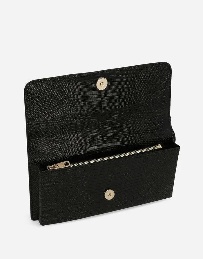 Dolce and Gabbana Clutches Mini And Micro Bags Women Iguanaprint Mini Bag Black Dolce and Gabbana Clutches Mini And Micro Bags Women Iguanaprint Mini Bag Black
