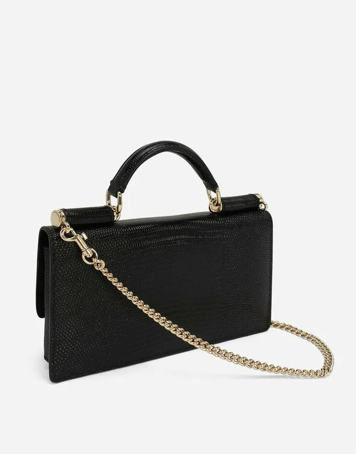 Dolce and Gabbana Clutches Mini And Micro Bags Women Iguanaprint Mini Bag Black Dolce and Gabbana Clutches Mini And Micro Bags Women Iguanaprint Mini Bag Black