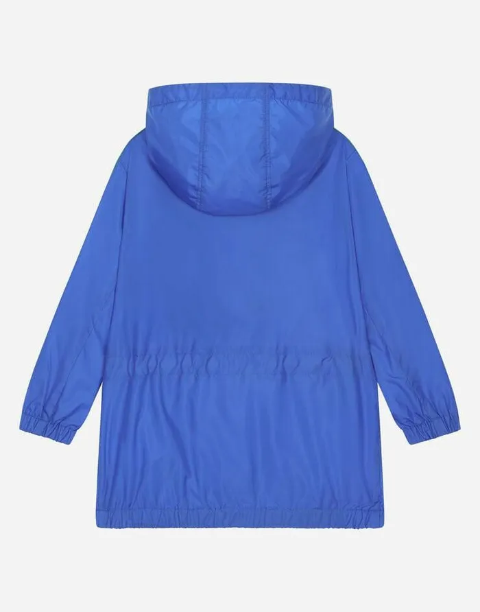 Dolce and Gabbana Coats And Jackets Children Nylon Jacket With DG Logo Band Blue Dolce and Gabbana Coats And Jackets Children Nylon Jacket With DG Logo Band Blue