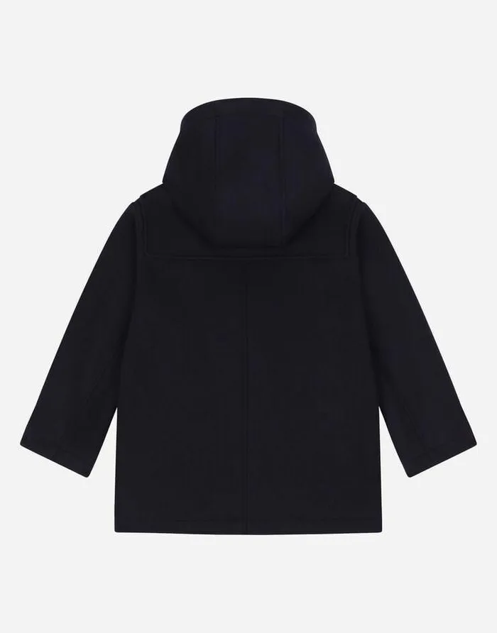 Dolce and Gabbana Coats And Jackets Children Wool Duffel Coat With Detachable Stickersprint Gilet Blue Dolce and Gabbana Coats And Jackets Children Wool Duffel Coat With Detachable Stickersprint Gilet Blue