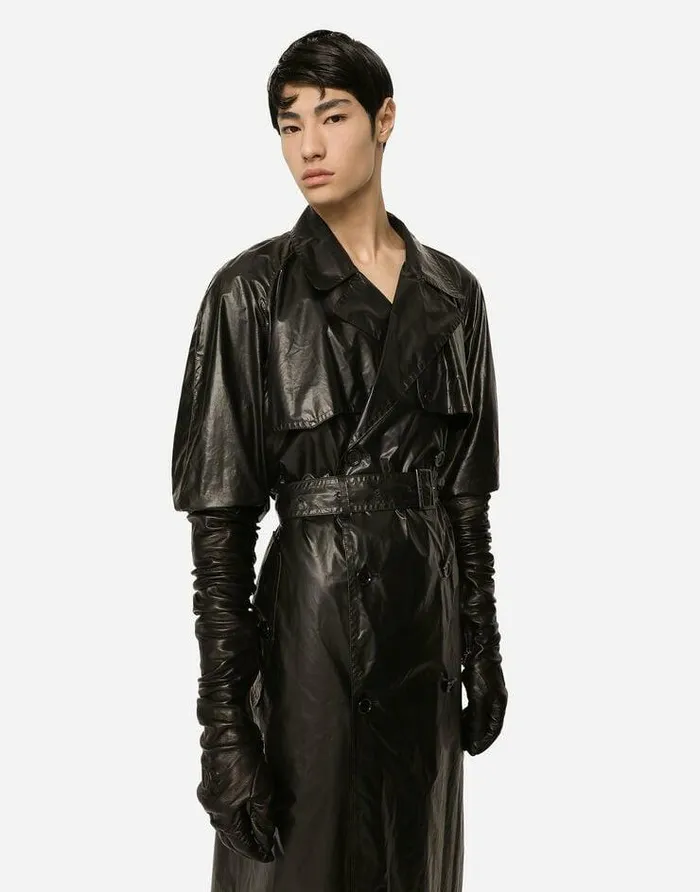Dolce and Gabbana Coats And Jackets Men Coated Nylon Doublebreasted Trench Coat Multicolor Dolce and Gabbana Coats And Jackets Men Coated Nylon Doublebreasted Trench Coat Multicolor