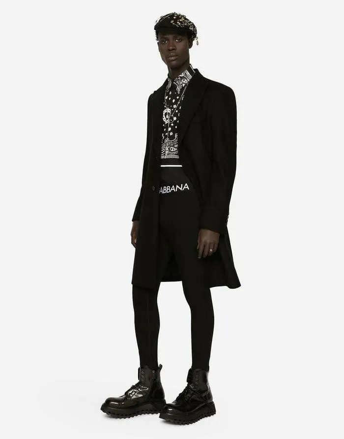 Dolce and Gabbana Coats And Jackets Men Deconstructed Singlebreasted Wool Coat Black Dolce and Gabbana Coats And Jackets Men Deconstructed Singlebreasted Wool Coat Black
