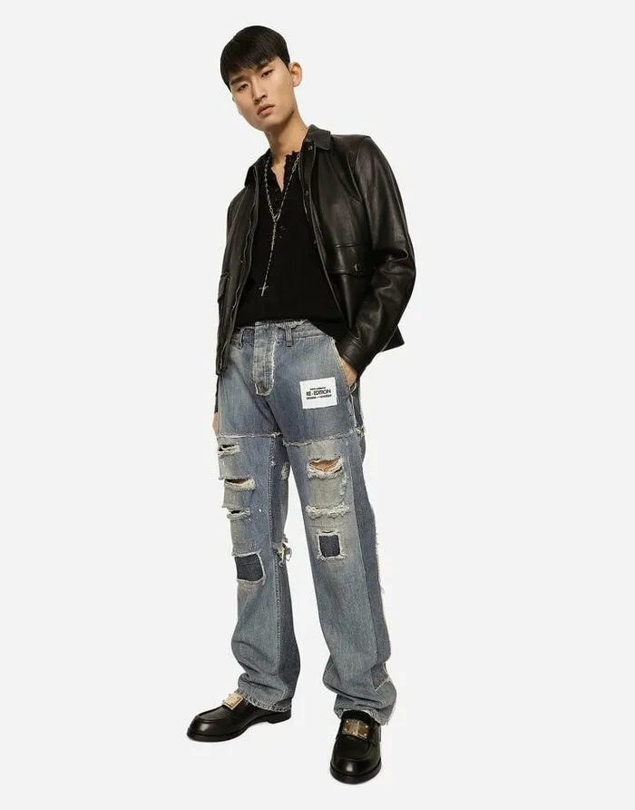 Dolce and Gabbana Coats And Jackets Men Leather Jacket Black Dolce and Gabbana Coats And Jackets Men Leather Jacket Black