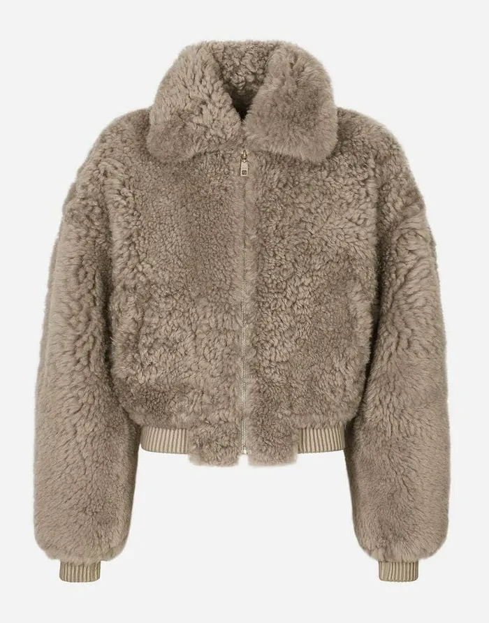 Dolce and Gabbana Coats And Jackets Men Shearling Jacket With Hood Multicolor Dolce and Gabbana Coats And Jackets Men Shearling Jacket With Hood Multicolor