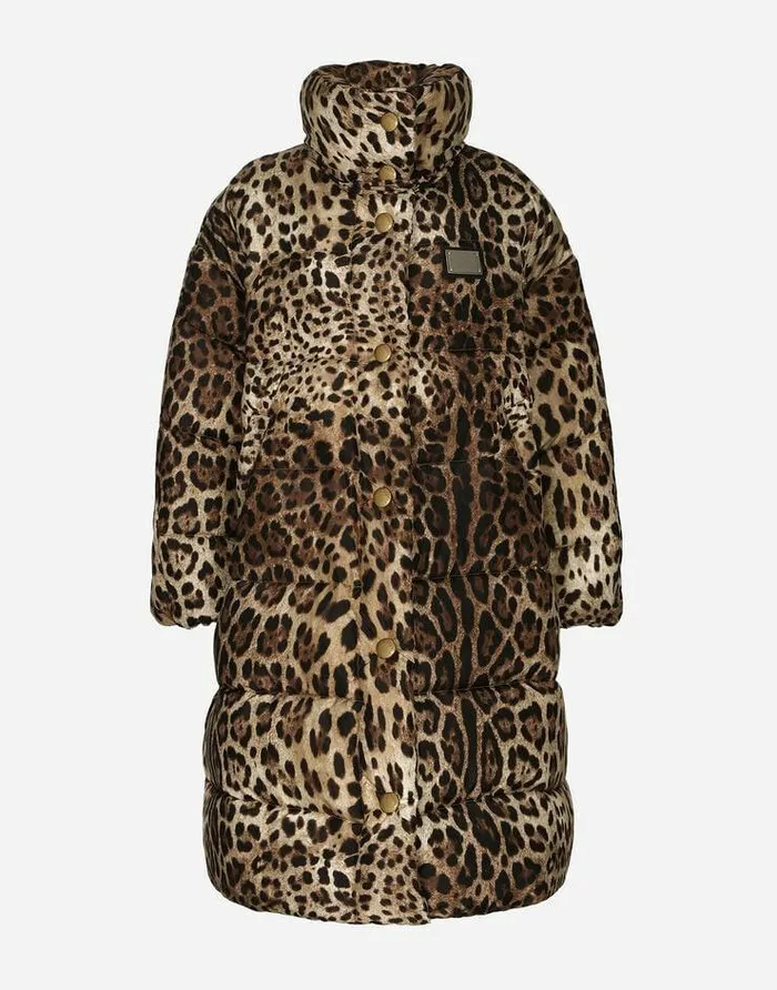 Dolce and Gabbana Coats And Jackets Women Long Leopardprint Nylon Jacket Animal Print Dolce and Gabbana Coats And Jackets Women Long Leopardprint Nylon Jacket Animal Print