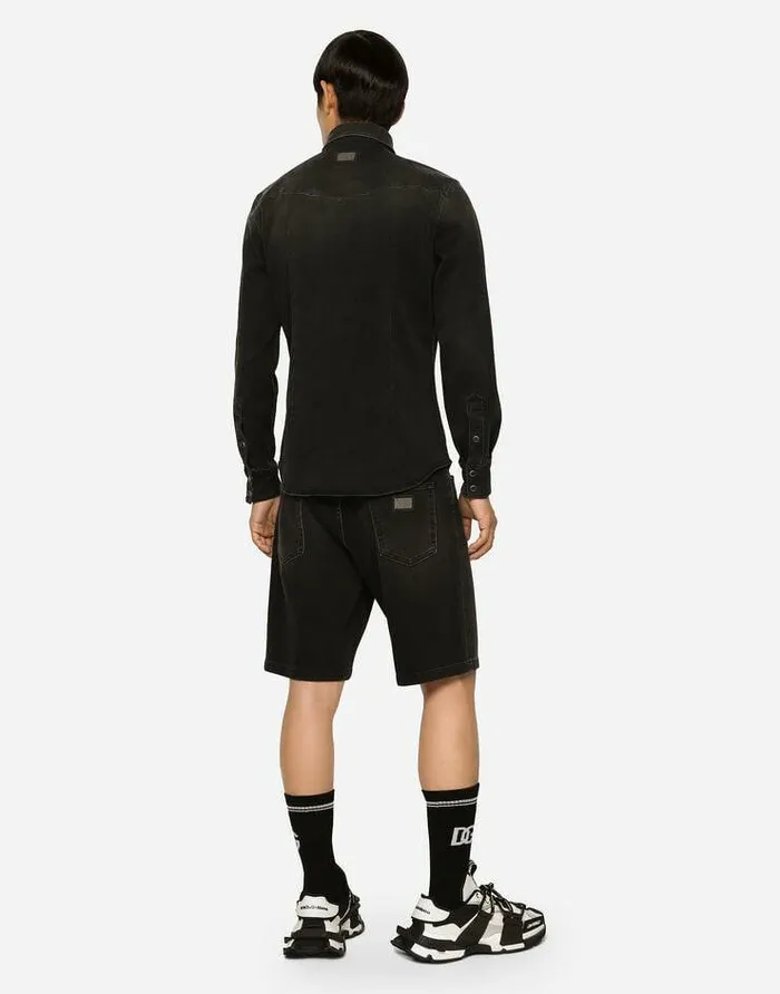 Dolce and Gabbana Denim Men Gray Wash Stretch Denim Shorts Multicolor Dolce and Gabbana Denim Men Gray Wash Stretch Denim Shorts Multicolor