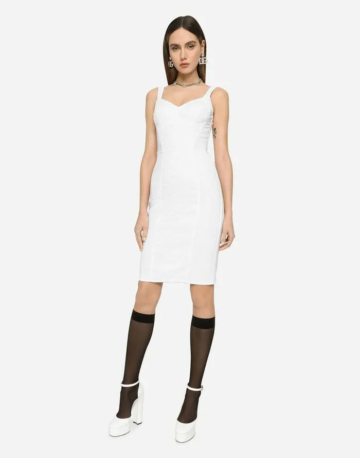 Dolce and Gabbana Dresses Women Corset Bustier Dress White Dolce and Gabbana Dresses Women Corset Bustier Dress White
