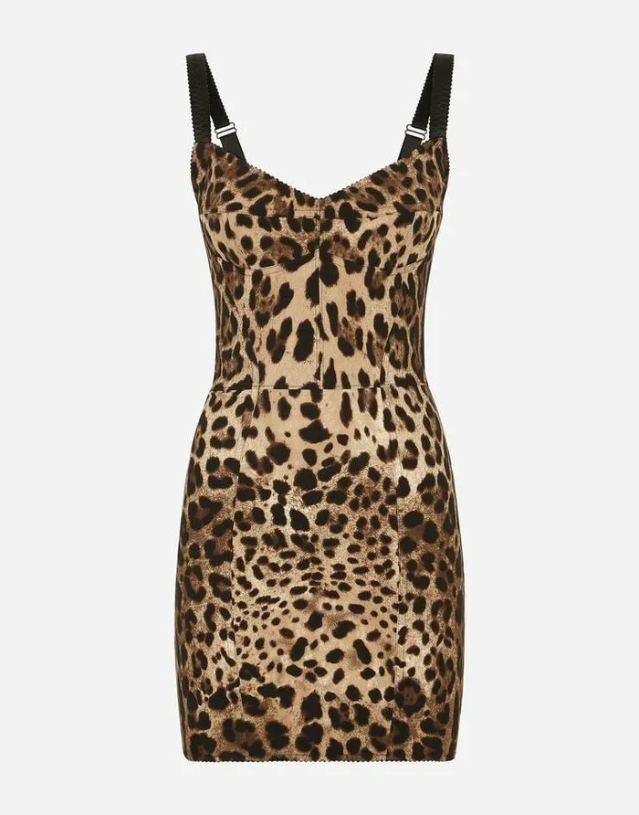 Dolce and Gabbana Dresses Women Corset Dress Animal Print
