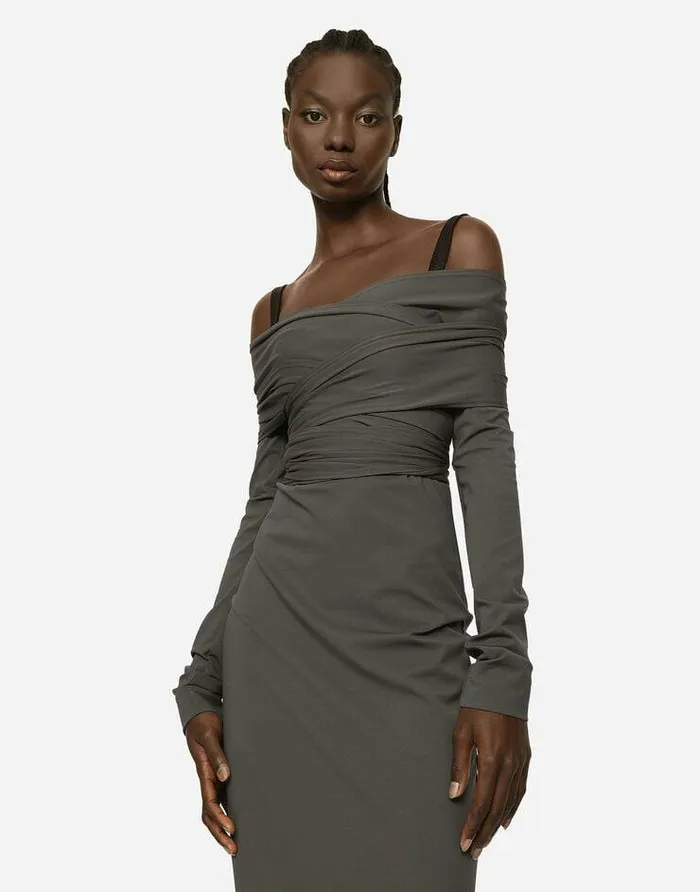 Dolce and Gabbana Dresses Women KIM DOLCEandGABBANA Long Stretch Jersey Milano Rib Dress Multicolor Dolce and Gabbana Dresses Women KIM DOLCEandGABBANA Long Stretch Jersey Milano Rib Dress Multicolor