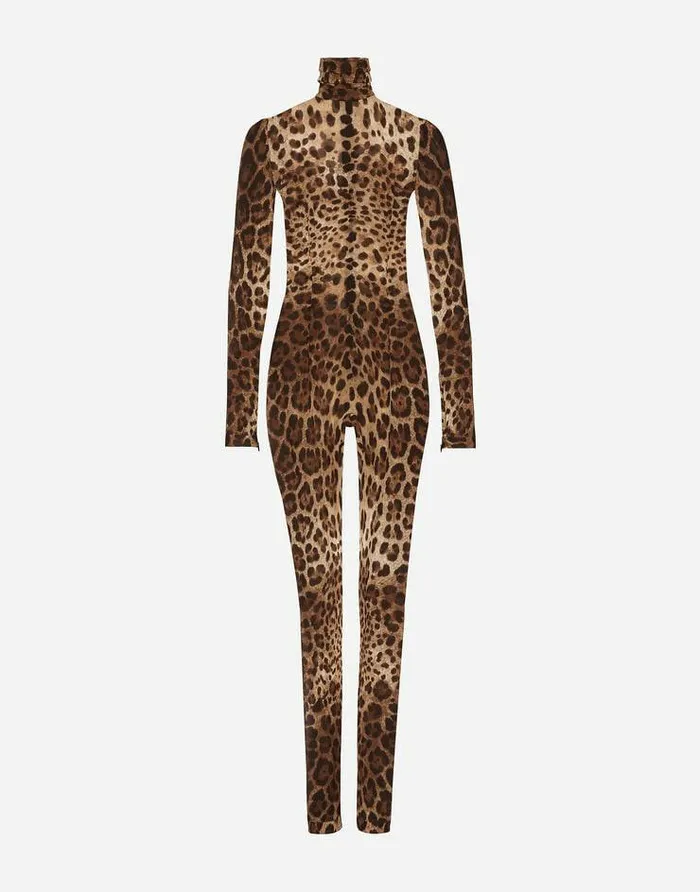 Dolce and Gabbana Dresses Women KIM DOLCEandGABBANA Sheer Leopardprint Jumpsuit Animal Print Dolce and Gabbana Dresses Women KIM DOLCEandGABBANA Sheer Leopardprint Jumpsuit Animal Print