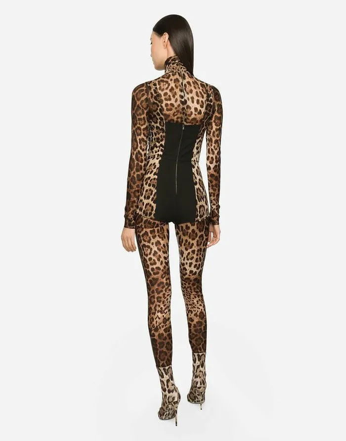 Dolce and Gabbana Dresses Women KIM DOLCEandGABBANA Sheer Leopardprint Jumpsuit Animal Print Dolce and Gabbana Dresses Women KIM DOLCEandGABBANA Sheer Leopardprint Jumpsuit Animal Print