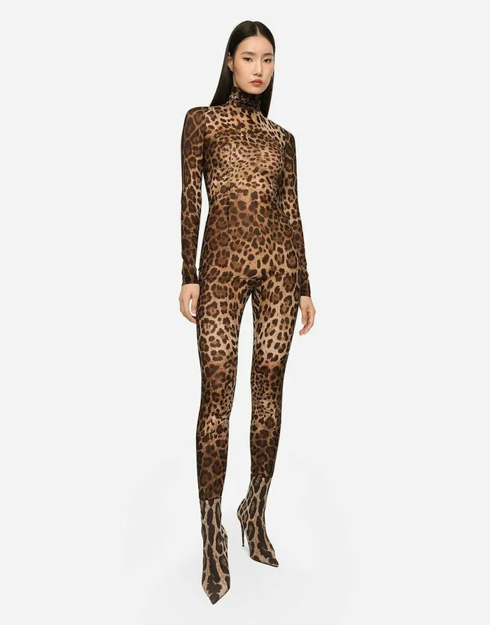 Dolce and Gabbana Dresses Women KIM DOLCEandGABBANA Sheer Leopardprint Jumpsuit Animal Print Dolce and Gabbana Dresses Women KIM DOLCEandGABBANA Sheer Leopardprint Jumpsuit Animal Print