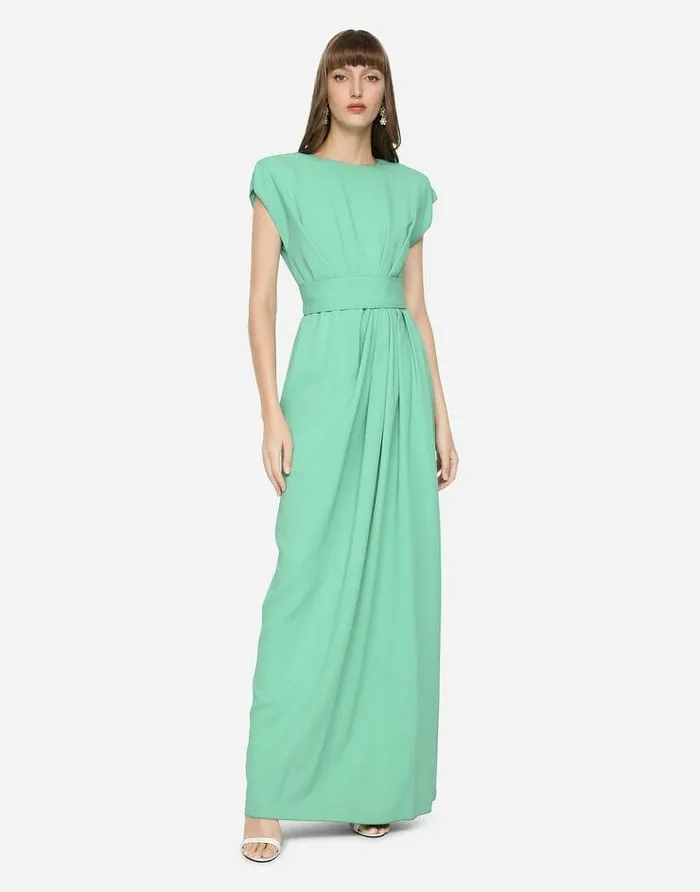 Dolce and Gabbana Dresses Women Long Cady Dress With Slit Multicolor Dolce and Gabbana Dresses Women Long Cady Dress With Slit Multicolor