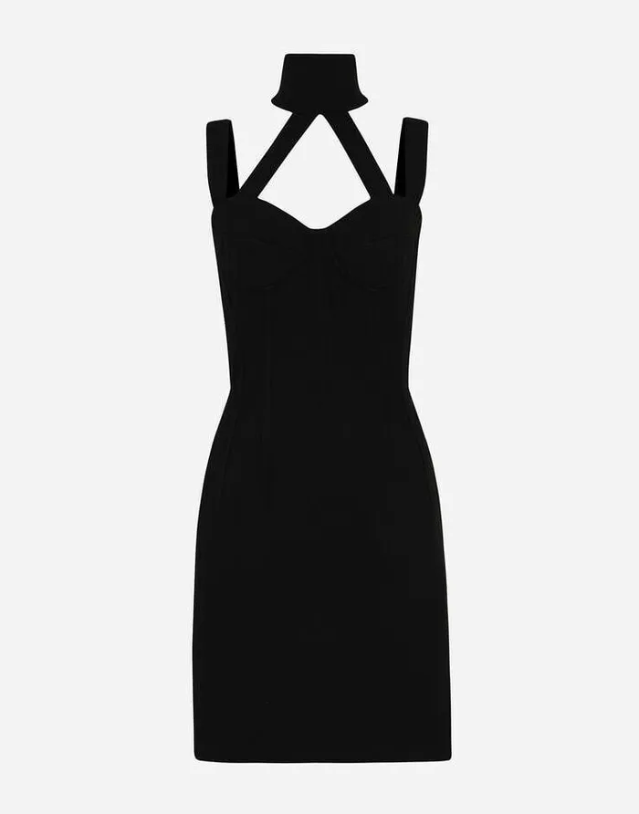 Dolce and Gabbana Dresses Women Short Sable Dress Black