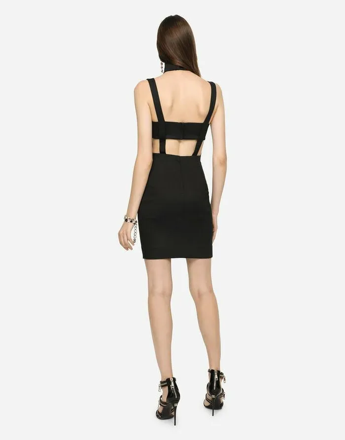 Dolce and Gabbana Dresses Women Short Sable Dress Black