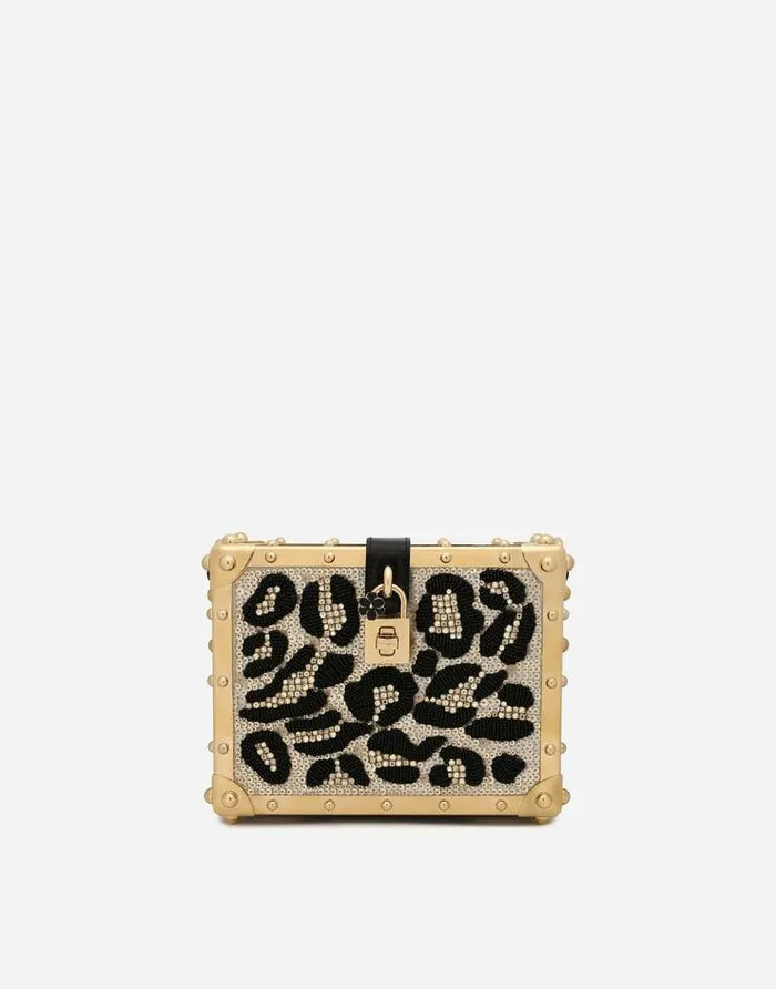 Dolce and Gabbana Handbags Women Satin Dolce Box With Embroidery Multicolor